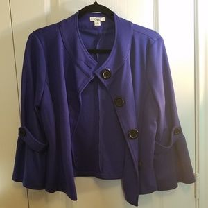 CATO Women's Cropped Purple Jacket Top Size 12